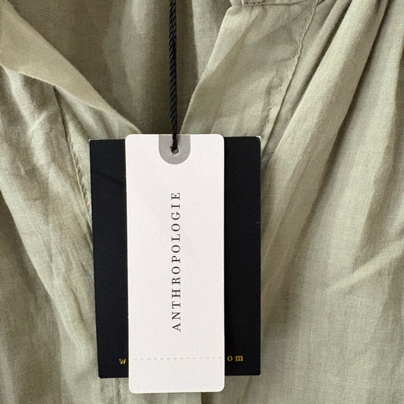 Erika Peña Anthropologie Breezy Puff-Sleeved Cotton Voile Buttondown Top Small - Picture 2 of 6